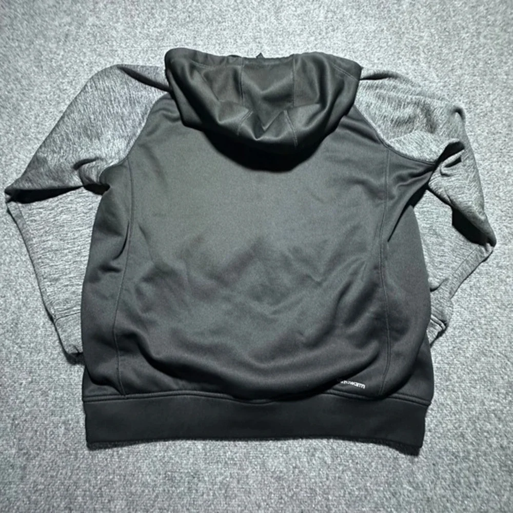 Adidas ClimaWarm‎ Full Zip Hoodie Black Gray Red Men's XL Athletic Jacket